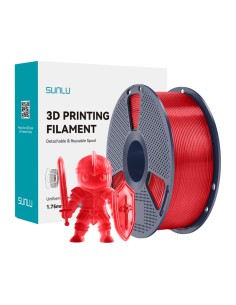PLA филамент Sunlu PLA+, 1.75 mm, 1.0 kg, Transparent Red