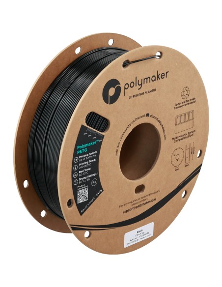 PETG филамент Polymaker PETG, 1.75 mm, 1.0 kg, Black