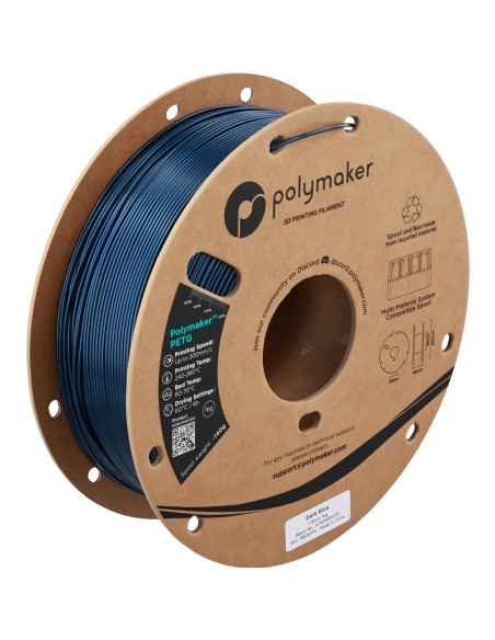 PETG филамент Polymaker PETG, 1.75 mm, 1.0 kg, Dark Blue
