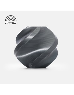 PLA филамент Bambu Lab PLA Silk+, 1.75 mm, 1.0 kg, Titan Gray 13108, Spool