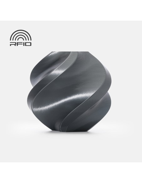 PLA филамент Bambu Lab PLA Silk+, 1.75 mm, 1.0 kg, Titan Gray 13108, Spool